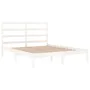 Solid white pine wood bed frame 120x200 cm by vidaXL, Beds and slatted bases - Ref: Foro24-3104929, Price: 107,21 €, Discount: %