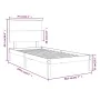 Honigbrauner Massivholzbettrahmen 75x190 cm von vidaXL, Betten und Lattenroste - Ref: Foro24-3104766, Preis: 95,46 €, Rabatt: %