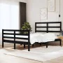 Solid black pine wood bed frame 140x190 cm by vidaXL, Beds and slatted bases - Ref: Foro24-3104990, Price: 157,71 €, Discount: %