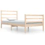 Solid pine wood bed frame 100x200 cm by vidaXL, Beds and slatted bases - Ref: Foro24-3104996, Price: 93,07 €, Discount: %