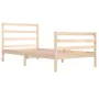 Solid pine wood bed frame 100x200 cm by vidaXL, Beds and slatted bases - Ref: Foro24-3104996, Price: 93,07 €, Discount: %