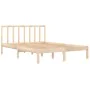 Solid pine wood bed frame 140x190 cm by vidaXL, Beds and slatted bases - Ref: Foro24-3105116, Price: 120,32 €, Discount: %