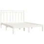 Solid white pine wood bed frame 120x200 cm by vidaXL, Beds and slatted bases - Ref: Foro24-3105246, Price: 114,68 €, Discount: %