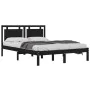 Estructura de cama de madera maciza negra 160x200 cm de vidaXL, Camas y somieres - Ref: Foro24-3105549, Precio: 213,92 €, Des...