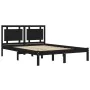 Estructura de cama de madera maciza negra 160x200 cm de vidaXL, Camas y somieres - Ref: Foro24-3105549, Precio: 213,92 €, Des...