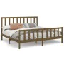 Honey brown solid pine wood bed frame 180x200 cm by vidaXL, Beds and slatted bases - Ref: Foro24-3106721, Price: 162,20 €, Di...