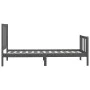 Gray solid wood bed frame 100x200 cm by vidaXL, Beds and slatted bases - Ref: Foro24-3106825, Price: 108,77 €, Discount: %