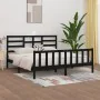 Solid black pine wood bed frame 200x200 cm by vidaXL, Beds and slatted bases - Ref: Foro24-3107637, Price: 199,06 €, Discount: %