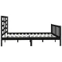 Solid black pine wood bed frame 200x200 cm by vidaXL, Beds and slatted bases - Ref: Foro24-3107637, Price: 199,06 €, Discount: %