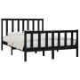 Black solid wood bed frame 120x200 cm by vidaXL, Beds and slatted bases - Ref: Foro24-3106832, Price: 173,53 €, Discount: %