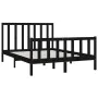 Black solid wood bed frame 120x200 cm by vidaXL, Beds and slatted bases - Ref: Foro24-3106832, Price: 173,53 €, Discount: %