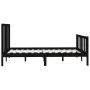 Black solid wood bed frame 120x200 cm by vidaXL, Beds and slatted bases - Ref: Foro24-3106832, Price: 173,53 €, Discount: %