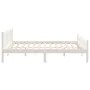 White solid wood bed frame 140x190 cm by vidaXL, Beds and slatted bases - Ref: Foro24-810660, Price: 118,70 €, Discount: %