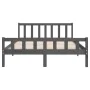 Gray solid wood bed frame 120x200 cm by vidaXL, Beds and slatted bases - Ref: Foro24-810676, Price: 120,98 €, Discount: %