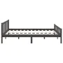 Gray solid wood bed frame 120x200 cm by vidaXL, Beds and slatted bases - Ref: Foro24-810676, Price: 120,98 €, Discount: %