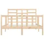 Estructura de cama madera maciza de pino 120x200 cm de vidaXL, Camas y somieres - Ref: Foro24-3107608, Precio: 115,08 €, Desc...