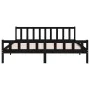 Black solid wood bed frame 200x200 cm by vidaXL, Beds and slatted bases - Ref: Foro24-810703, Price: 137,71 €, Discount: %