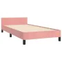 Pink velvet bed frame with headboard 90x190 cm by vidaXL, Beds and slatted bases - Ref: Foro24-347548, Price: 99,72 €, Discou...