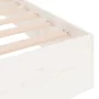 White solid wood bed frame 90x200 cm by vidaXL, Beds and slatted bases - Ref: Foro24-820058, Price: 91,86 €, Discount: %