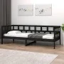 Schlafsofa aus massivem schwarzem Kiefernholz, 90 x 200 cm von vidaXL, Betten und Lattenroste - Ref: Foro24-820211, Preis: 12...