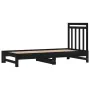 Removable sofa bed solid black pine wood 2x(90x190) cm by vidaXL, Beds and slatted bases - Ref: Foro24-3108361, Price: 166,94...