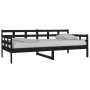 Solid black pine wood sofa bed 90x190 cm by vidaXL, Beds and slatted bases - Ref: Foro24-820371, Price: 111,50 €, Discount: %