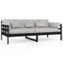 Solid black pine wood sofa bed 90x190 cm by vidaXL, Beds and slatted bases - Ref: Foro24-820371, Price: 111,50 €, Discount: %