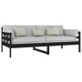 Solid black pine wood sofa bed 90x190 cm by vidaXL, Beds and slatted bases - Ref: Foro24-820371, Price: 111,50 €, Discount: %