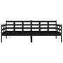 Solid black pine wood sofa bed 90x190 cm by vidaXL, Beds and slatted bases - Ref: Foro24-820371, Price: 111,50 €, Discount: %