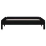 Black solid pine wood stackable bed 80x200 cm by vidaXL, Beds and slatted bases - Ref: Foro24-820401, Price: 117,88 €, Discou...