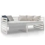 Solid white pine wood sofa bed 90x190 cm by vidaXL, Beds and slatted bases - Ref: Foro24-814650, Price: 135,16 €, Discount: %