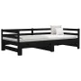 Removable sofa bed solid black pine wood 2x(80x200) cm by vidaXL, Beds and slatted bases - Ref: Foro24-814698, Price: 163,13 ...