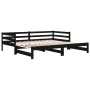 Removable sofa bed solid black pine wood 2x(80x200) cm by vidaXL, Beds and slatted bases - Ref: Foro24-814698, Price: 163,13 ...