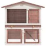 Rabbit cage with 3 brown wooden doors by vidaXL, Cages and habitats for small animals - Ref: Foro24-170838, Price: 141,17 €, ...