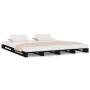 Solid black pine wood pallet bed 160x200 cm by vidaXL, Beds and slatted bases - Ref: Foro24-821406, Price: 186,30 €, Discount: %