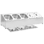 Gastronorm tray support with 5 1/6 stainless steel trays by vidaXL, Kitchen utensil containers - Ref: Foro24-51222, Price: 10...