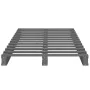 Solid gray pine wood pallet bed 90x200 cm by vidaXL, Beds and slatted bases - Ref: Foro24-821379, Price: 122,14 €, Discount: %