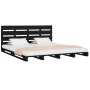 Solid black pine wood bed frame 135x190 cm by vidaXL, Beds and slatted bases - Ref: Foro24-3120166, Price: 220,78 €, Discount: %