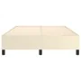 Cream synthetic leather bed frame 140x200 cm by vidaXL, Beds and slatted bases - Ref: Foro24-3121049, Price: 130,14 €, Discou...