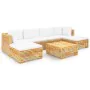 7-piece garden furniture set and solid teak wood cushions by vidaXL, Garden sets - Ref: Foro24-3100891, Price: 1,00 €, Discou...