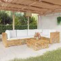 6-piece garden furniture set and solid teak wood cushions by vidaXL, Garden sets - Ref: Foro24-3100899, Price: 1,00 €, Discou...