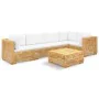 6-piece garden furniture set and solid teak wood cushions by vidaXL, Garden sets - Ref: Foro24-3100899, Price: 1,00 €, Discou...