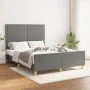 Bed frame with headboard in dark gray fabric 140x200 cm by vidaXL, Beds and slatted bases - Ref: Foro24-3124977, Price: 222,4...