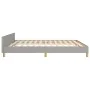 Bed frame with headboard light gray fabric 180x200 cm by vidaXL, Beds and slatted bases - Ref: Foro24-3125235, Price: 238,47 ...