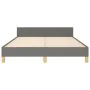 Bed frame with headboard in dark gray fabric 140x200 cm by vidaXL, Beds and slatted bases - Ref: Foro24-3124896, Price: 231,5...