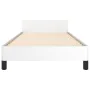 Estructura de cama con cabecero cuero sintético blanco 80x200cm de vidaXL, Camas y somieres - Ref: Foro24-3125416, Precio: 15...