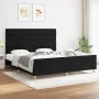 Bed frame with black fabric headboard 180x200 cm by vidaXL, Beds and slatted bases - Ref: Foro24-3125318, Price: 277,15 €, Di...