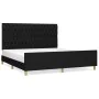 Bed frame with black fabric headboard 180x200 cm by vidaXL, Beds and slatted bases - Ref: Foro24-3125318, Price: 277,15 €, Di...