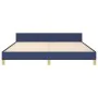 Bed frame with blue fabric headboard 160x200 cm by vidaXL, Beds and slatted bases - Ref: Foro24-3124909, Price: 226,32 €, Dis...