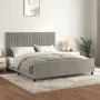 Light gray velvet bed frame with headboard 180x200cm by vidaXL, Beds and slatted bases - Ref: Foro24-3125891, Price: 245,62 €...